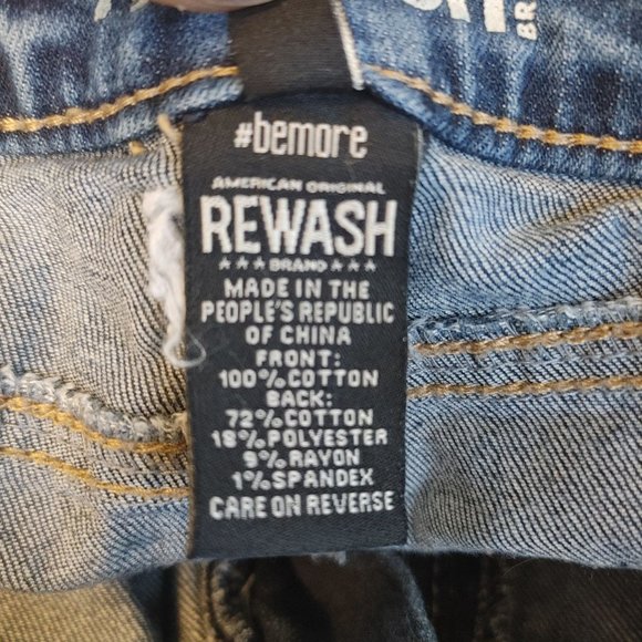 VINTAGE REUNION Rewash Womens7/28 High Rise Distressed Cut Off Denim Jean Shorts - Picture 6 of 6